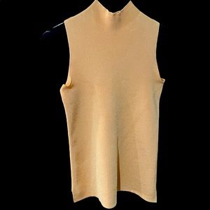 Reiss Sleeveless Ribbed Mock Neck Turtleneck